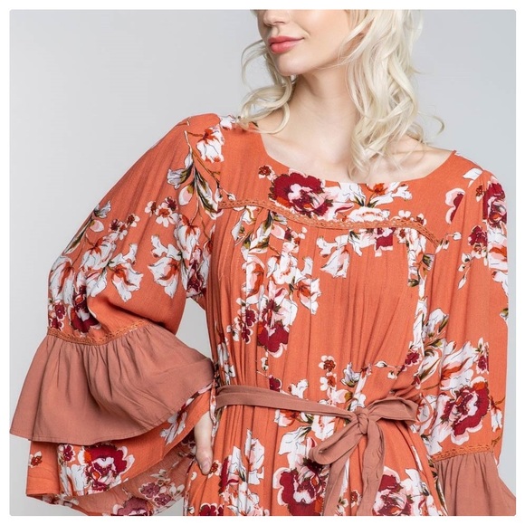 Blossom Flores Woven Bohemian Dress - Picture 7 of 10